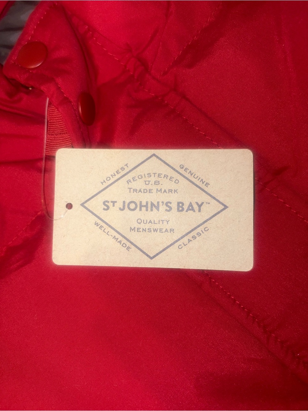 St. John's Bay Red Quilted Puffer Vest - Picture 3 of 4